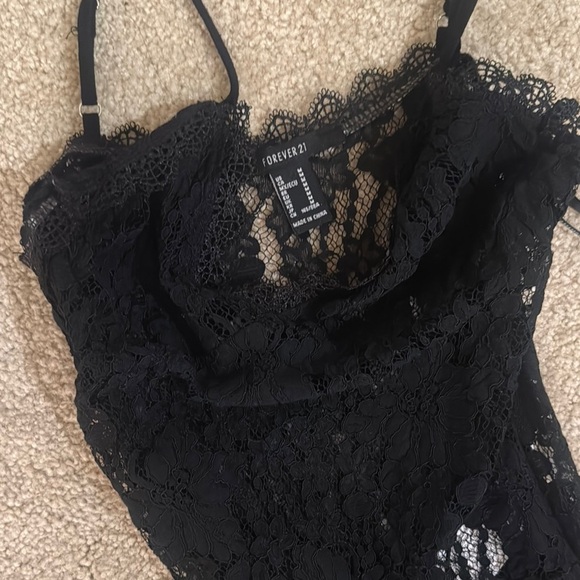 Forever 21 Black Lace Bodysuit - Picture 2 of 3